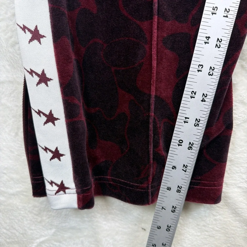 A Bathing Ape BAPE Solid Camo One Point Velour Track‎ Pants Mens Large NWT